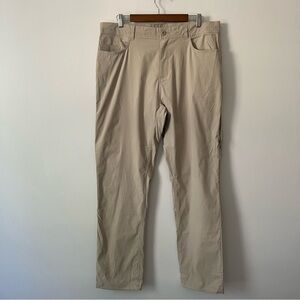 Aftco Honcho Fishing Nylon Stretch Khaki Cargo Pants 36 X 33 DWR Water Repellant